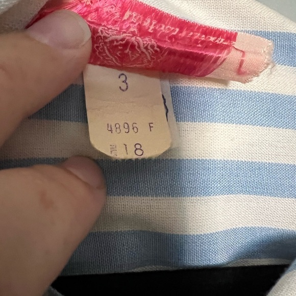 Stacy ames blue and white steiped sailor vintage union made dress - Picture 3 of 8